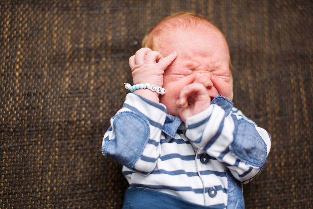 crying newborn baby boy