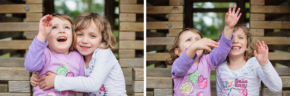 sisters on playground together