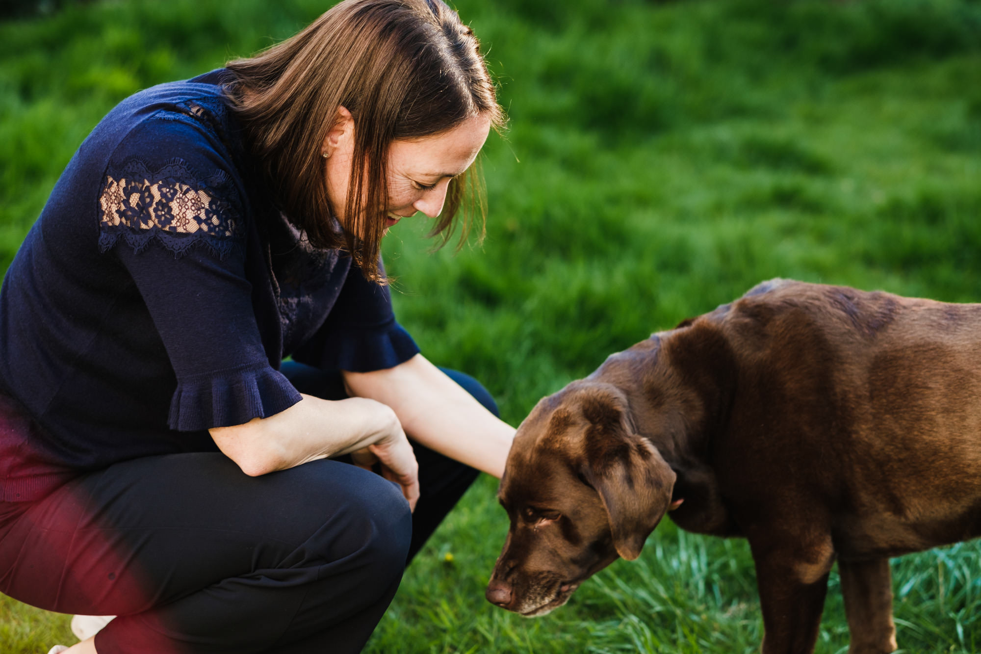 woman with dog portrait