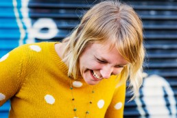 happy laughter brighton portrait