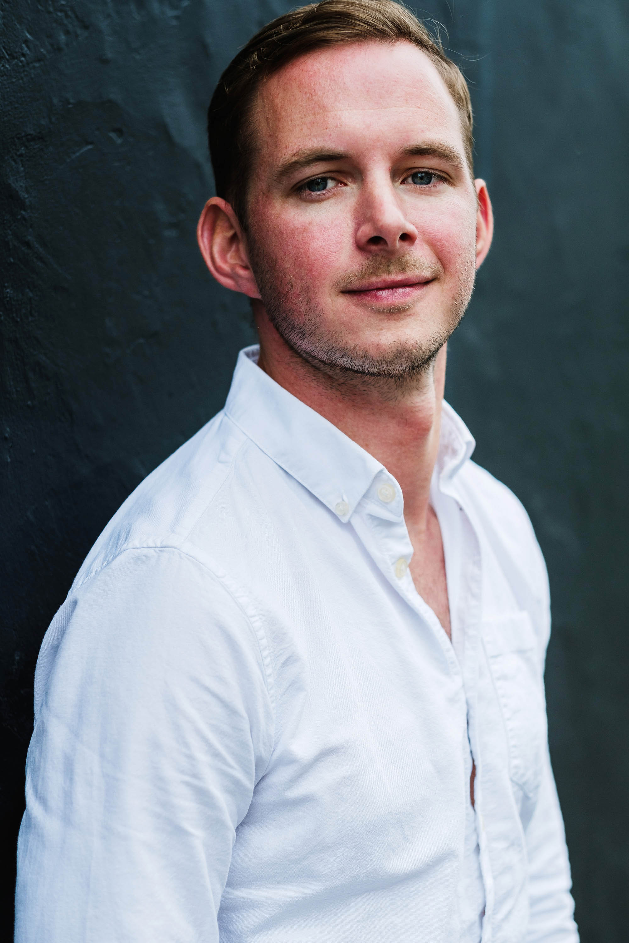 man looking at camera portrait