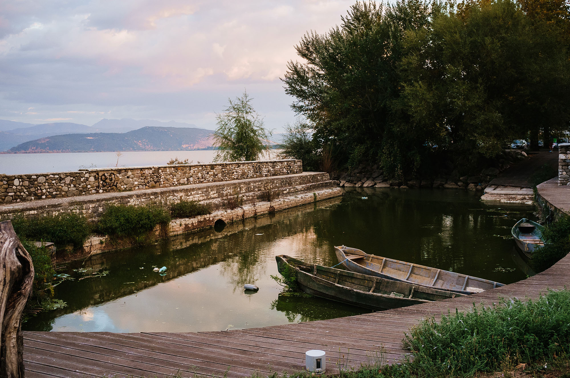 Lake ioannina Greece street