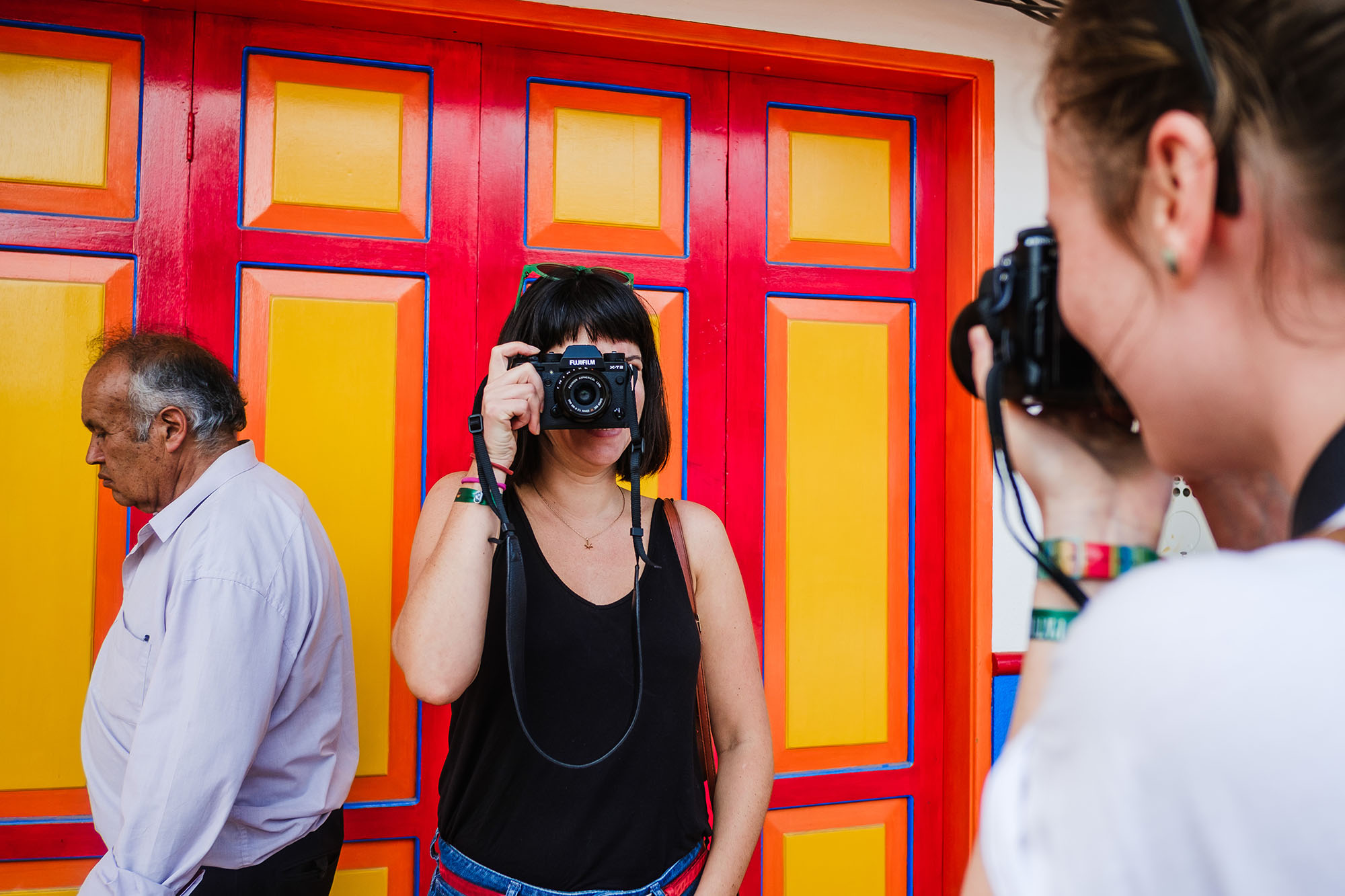 Street photographers in Colombia