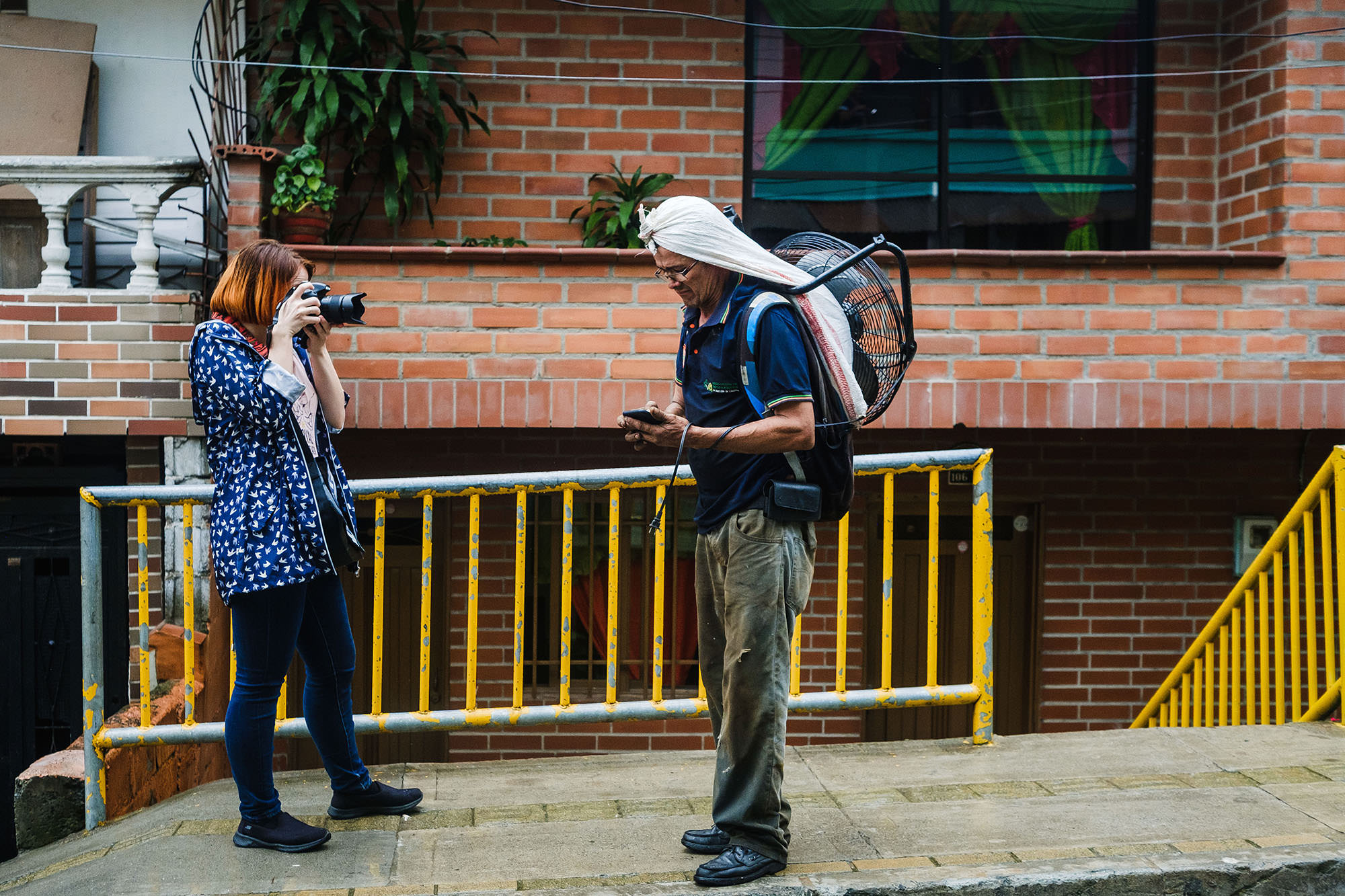 Street photographers in Colombia