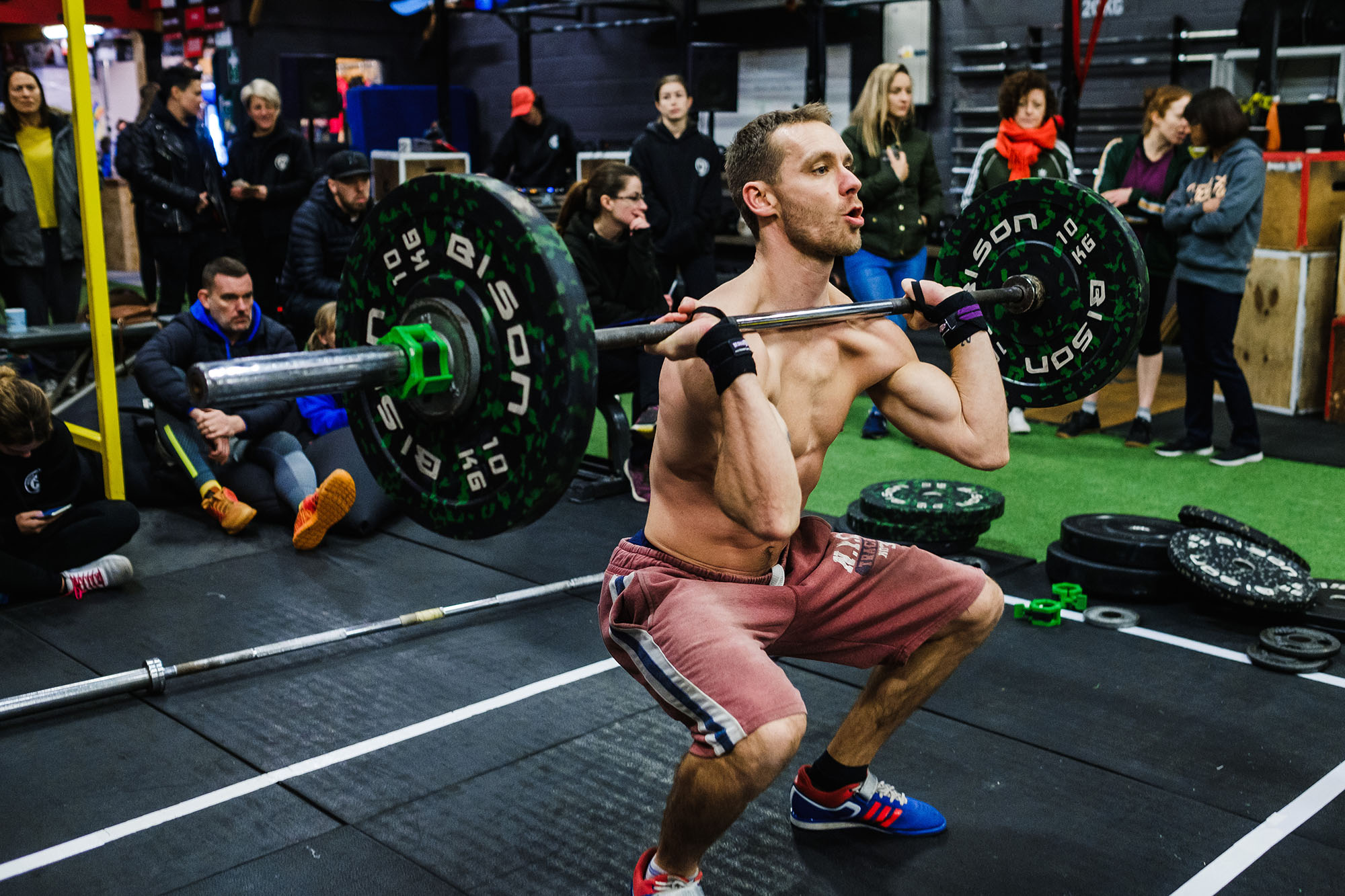 Workout athletes weightlifting