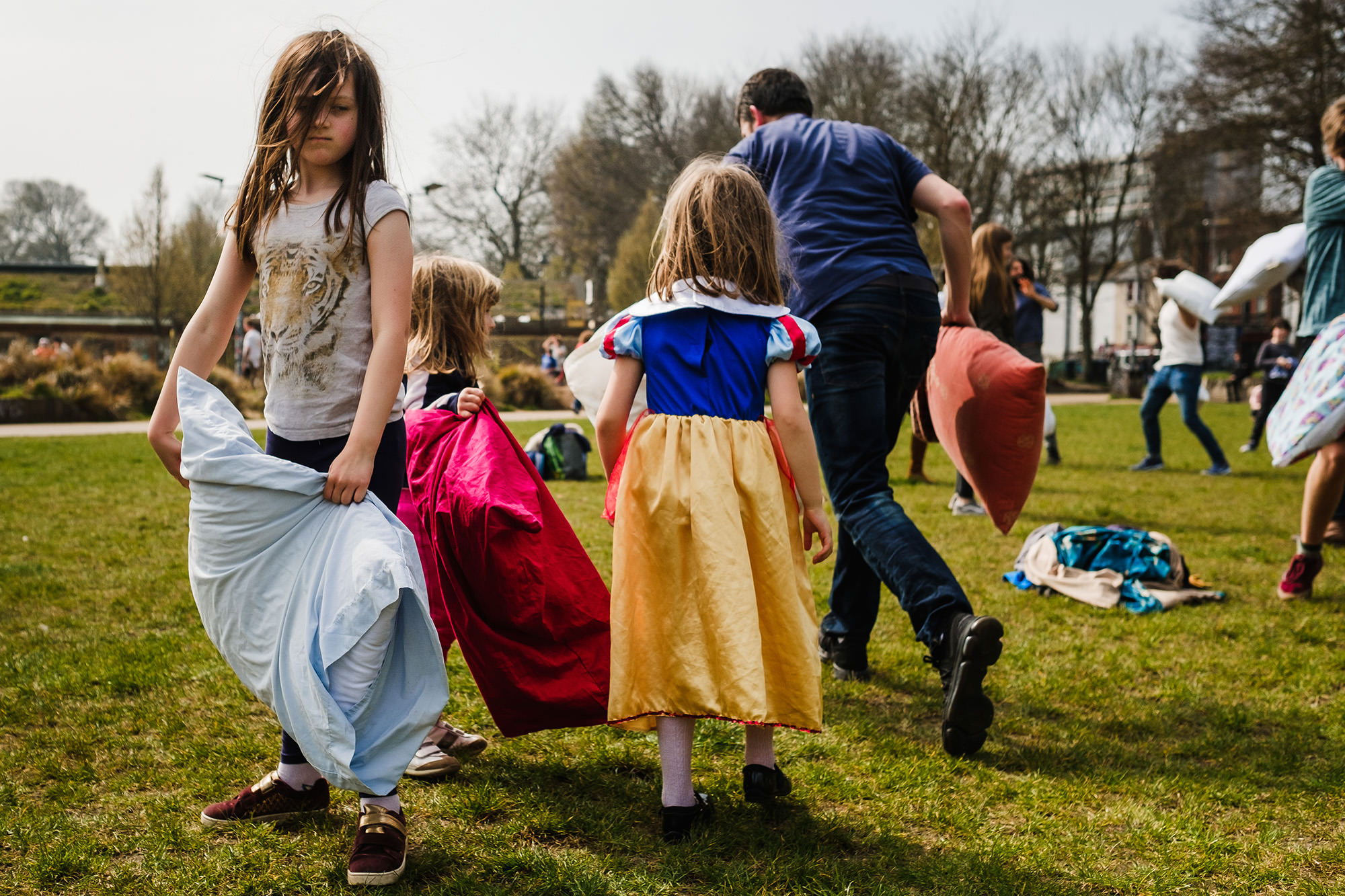 Documentary photography Brighton pillow fight