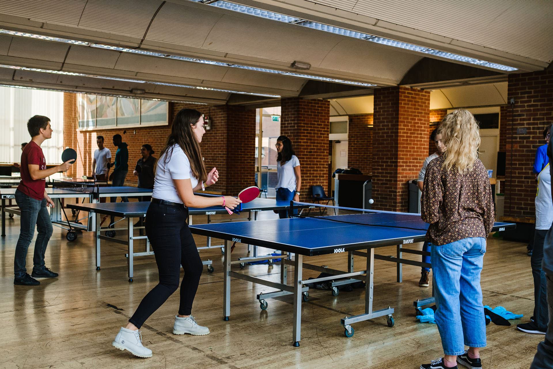 58 freshers palying table tennis
