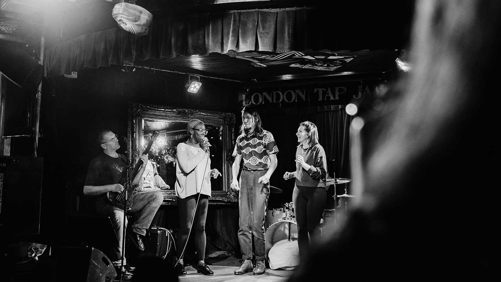 tapping and jamming on stage on London