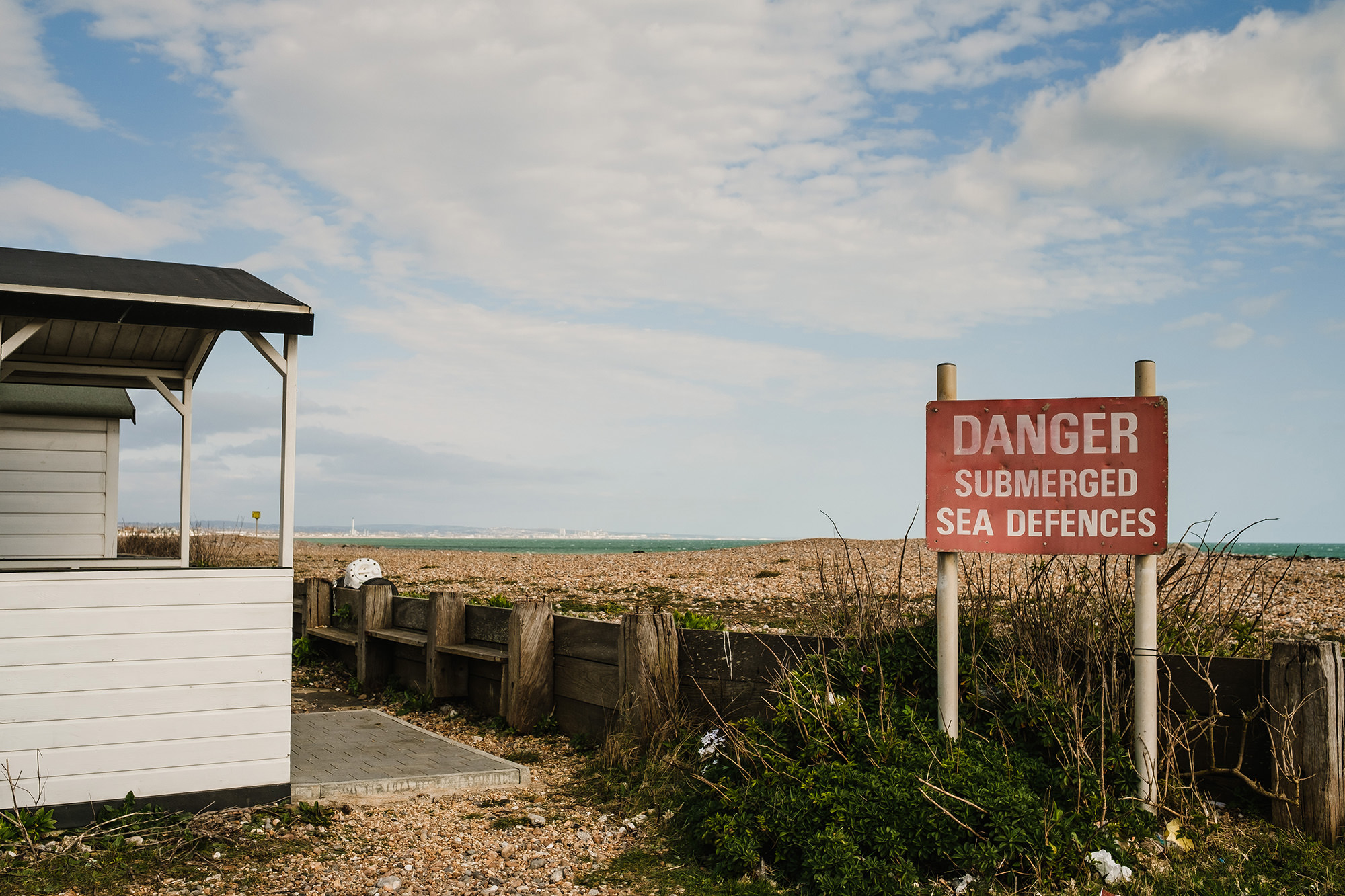 worthing lancing beach sea