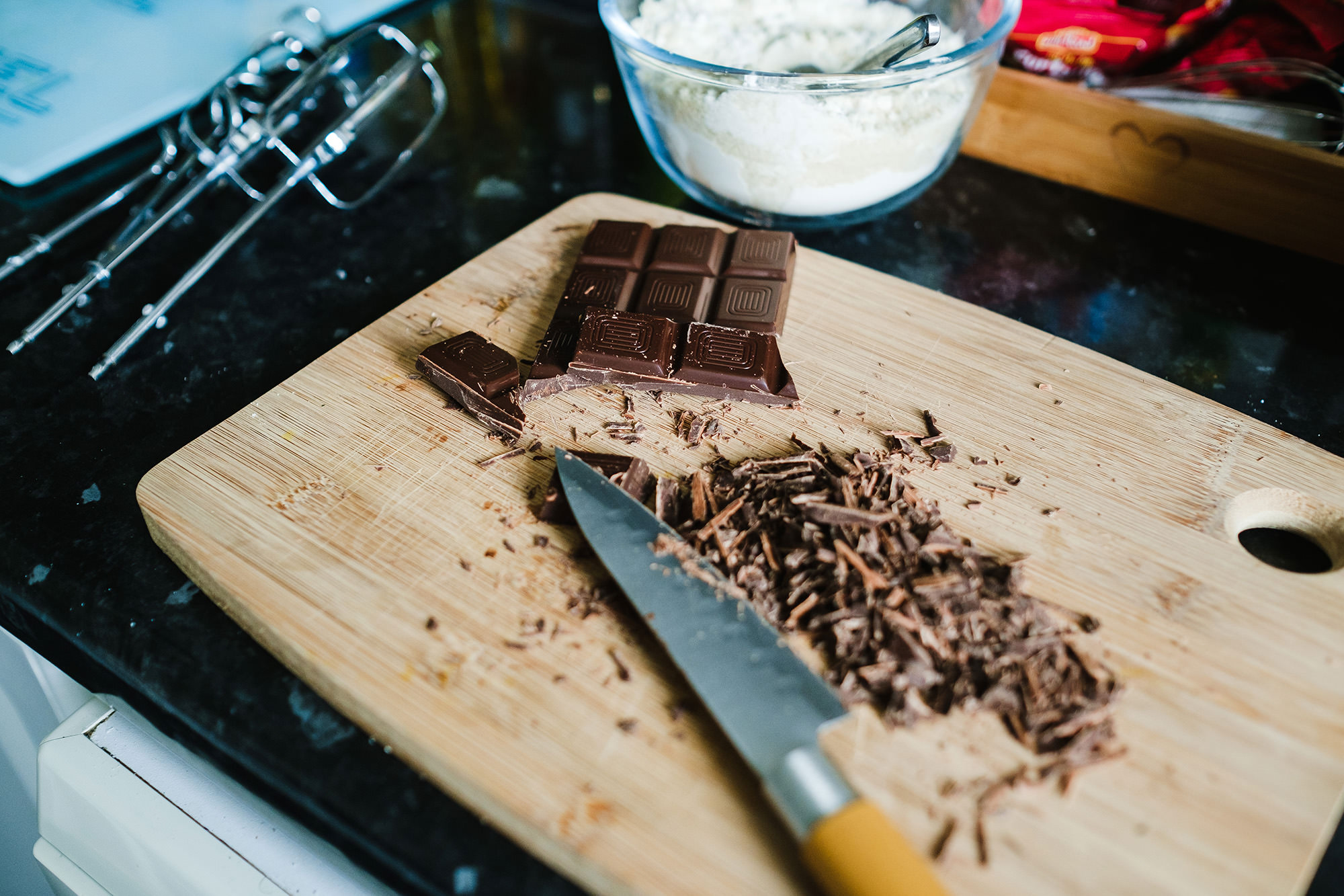 chocolate cookies in the making