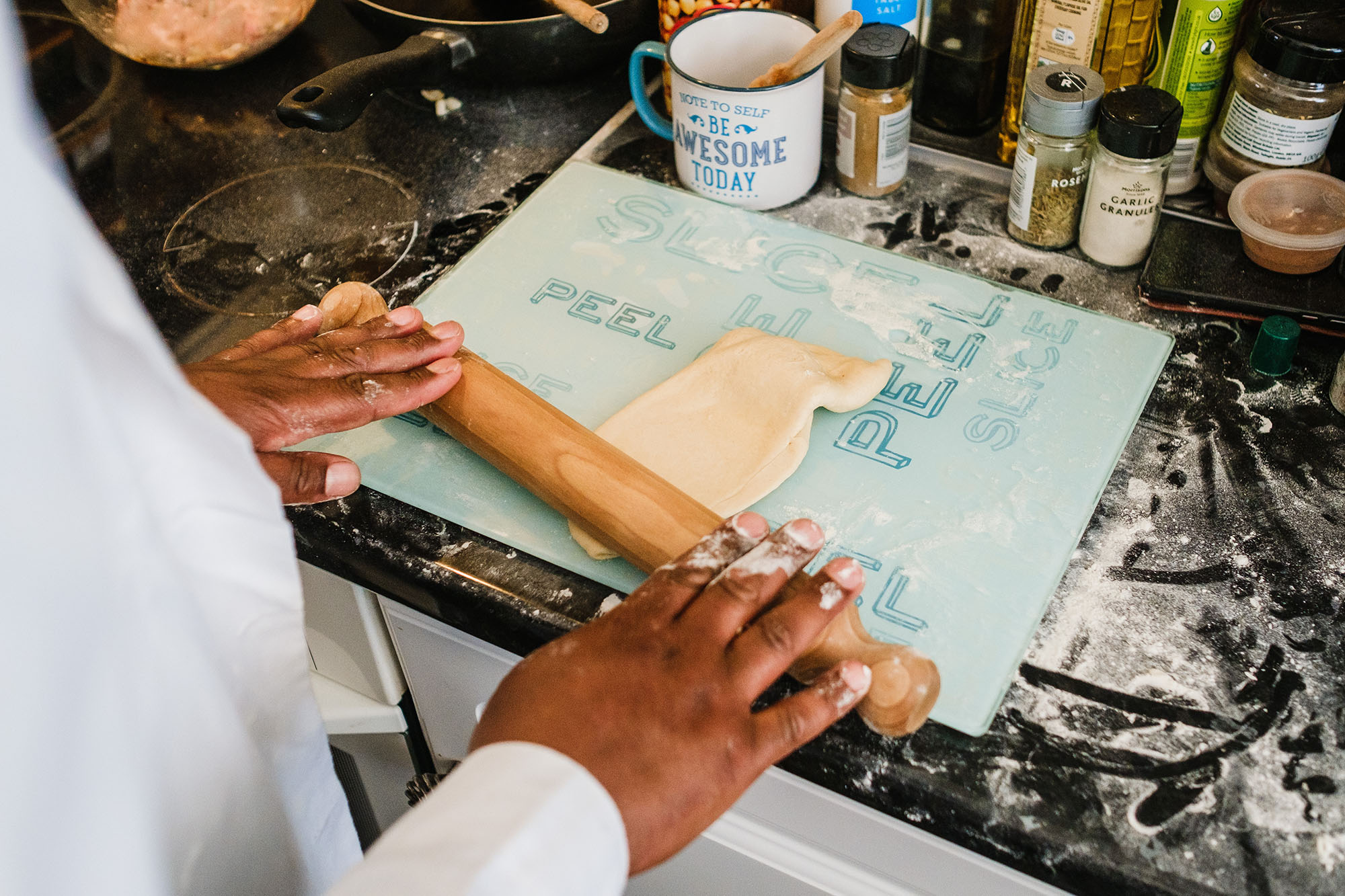 rolling and folding pastry