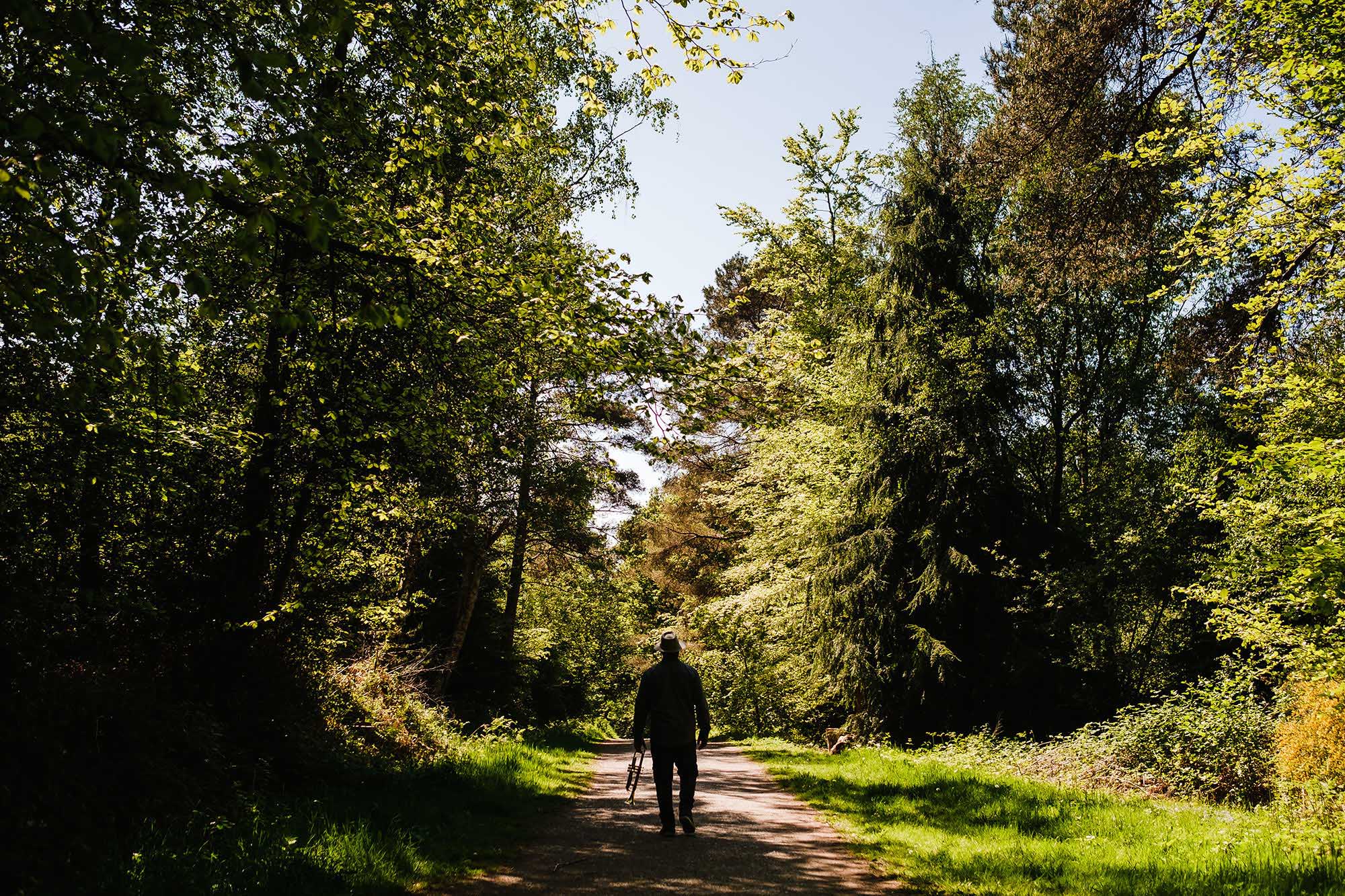 walk in the woods with a trumpet