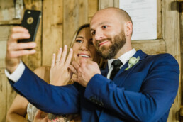 newlyweds married couple selfie