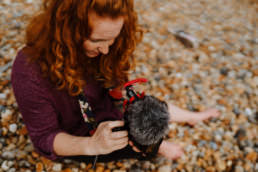 Behind the scenes film on the beach