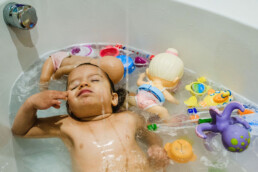 bath time for toddler girl