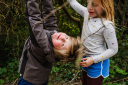 school kids playing outside