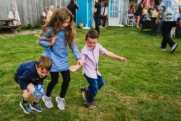 10 kids playing at birthday party