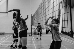 teenager volleyball match