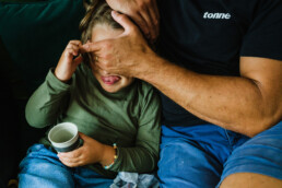 dad with son playtime